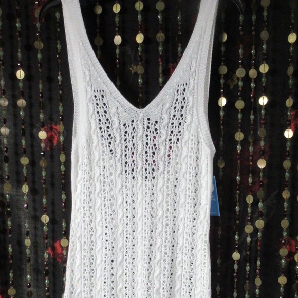 Cupshe Other - White Sweater Tank Dress Swim Coverup